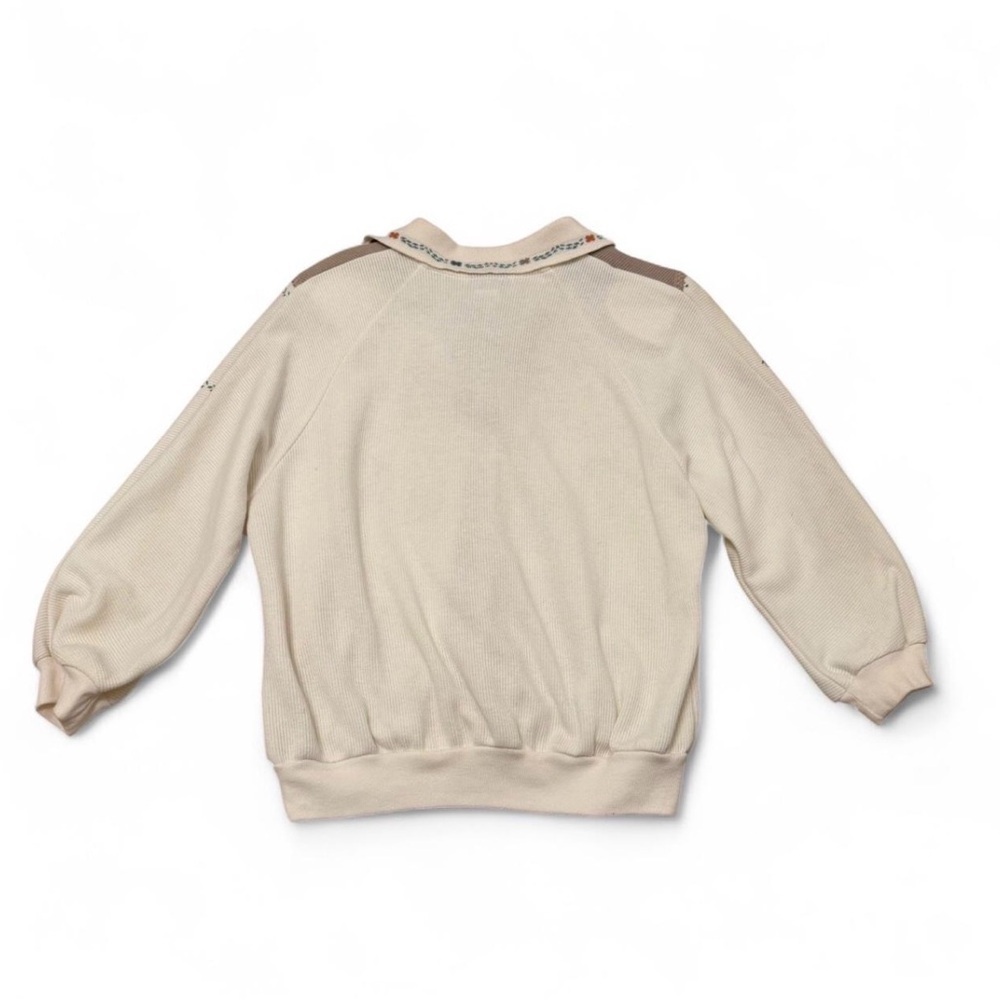 Vintage 90’s Floral Collared Sweatshirt Women’s Small Grandma Cottage Spring - Picture 4 of 6